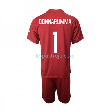 Billiga Fotbollströjor Italien Donnarumma 1 Målvakt Barn Borta tröja 2022/23 Kortärmad